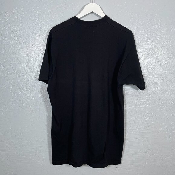 Vintage Fruit of the Loom Men XL Black Highlands T-Shirt Single Stitch Cotton - Picture 6 of 7